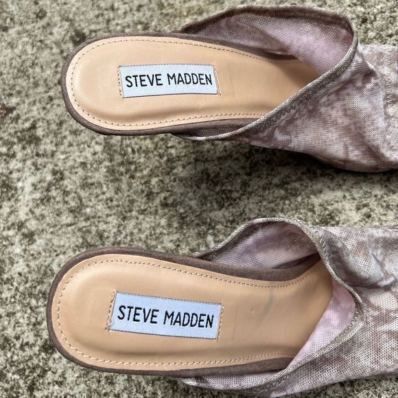 Steve Madden Greenish Brown‎ Snake Sling Sandal Heel Size 9.5 - Picture 7 of 10